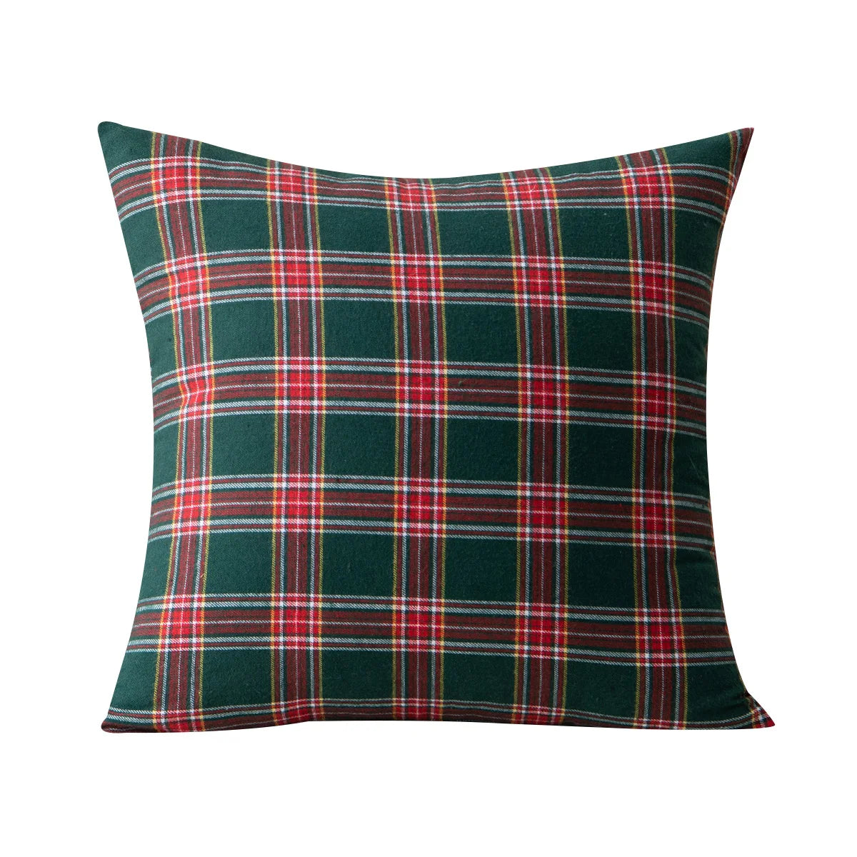 45x45cm Square Pillow Cases Christmas Scottish Tartan Plaid Cushion Covers Bed Sofa Pad Party Decor Snowflake Throw Pillow Cover