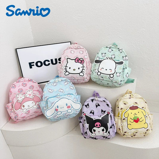 Sanrio, Kulomi Series Cartoon Kindergarten School Bag Fashion Anime Kids Backpack Cute Children's School Bag Trend Backpack